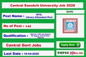 Central Sanskrit University Jobs