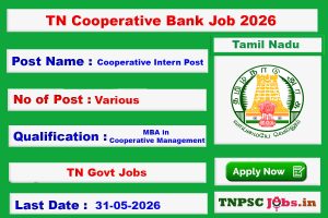 TN Cooperative Bank Job